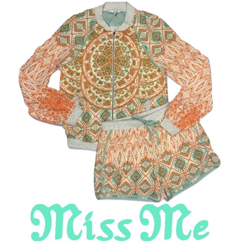 Miss Me Tribal Print Lightweight Athleisure Outfit